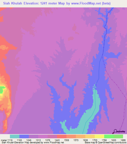 Siah Khulah,Afghanistan Elevation Map