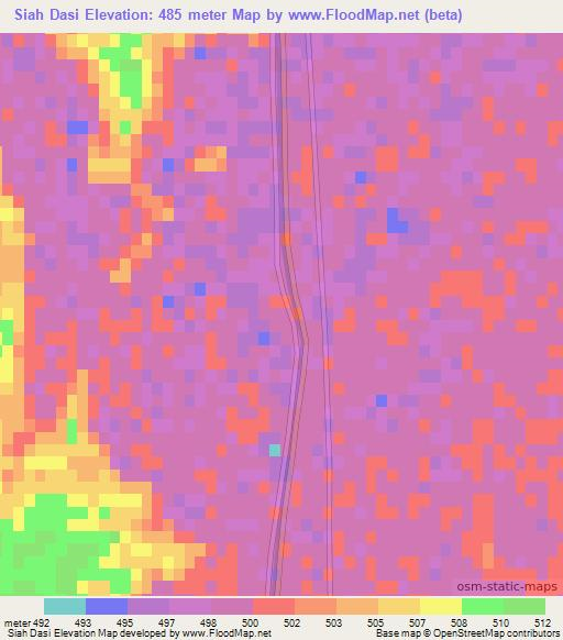 Siah Dasi,Afghanistan Elevation Map
