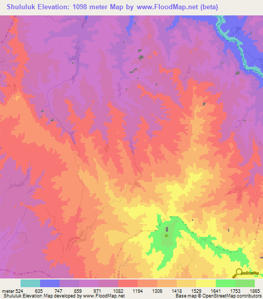 Shululuk,Afghanistan Elevation Map