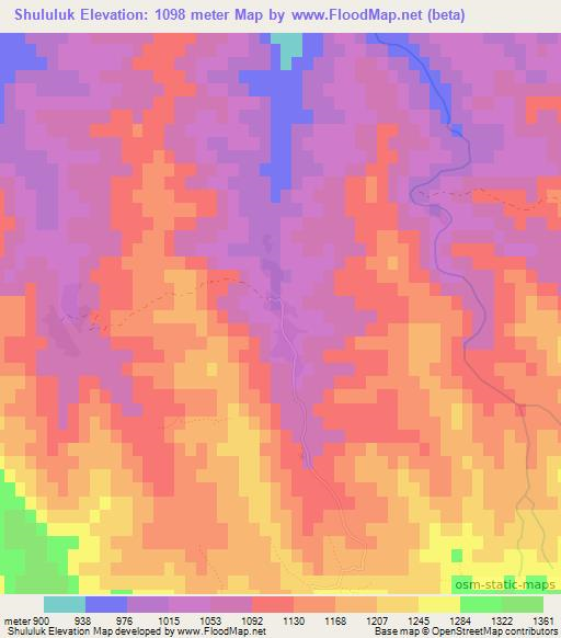 Shululuk,Afghanistan Elevation Map