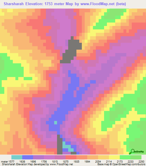 Sharsharah,Afghanistan Elevation Map