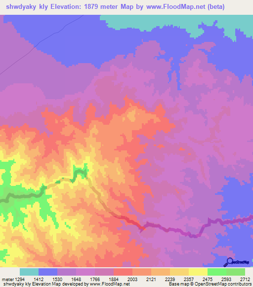 shwdyaky kly,Afghanistan Elevation Map