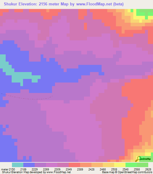 Shukur,Afghanistan Elevation Map