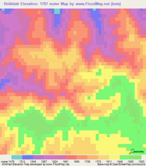 Shikhlah,Afghanistan Elevation Map
