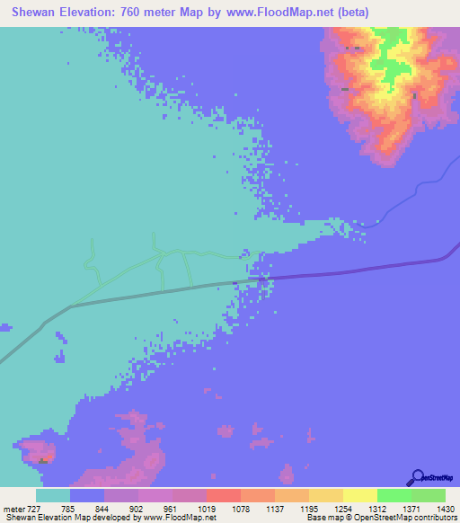 Shewan,Afghanistan Elevation Map
