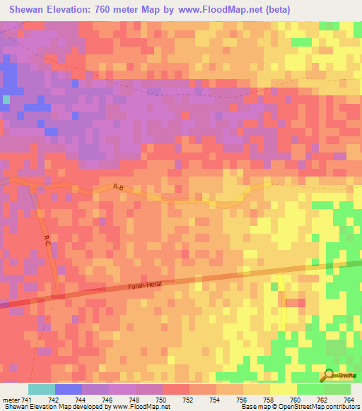 Shewan,Afghanistan Elevation Map