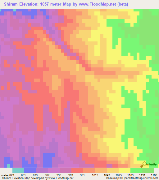 Shiram,Afghanistan Elevation Map