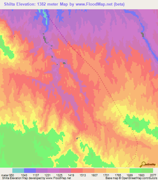 Shilta,Afghanistan Elevation Map