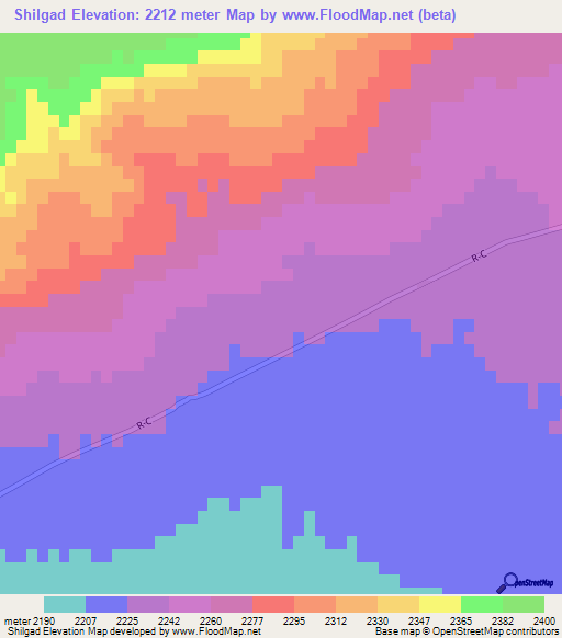 Shilgad,Afghanistan Elevation Map