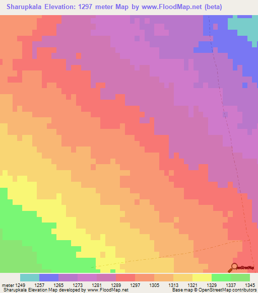 Sharupkala,Afghanistan Elevation Map