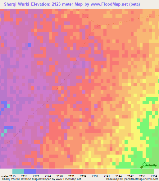 Sharqi Wurki,Afghanistan Elevation Map