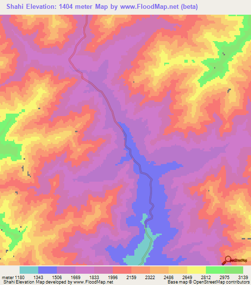 Shahi,Afghanistan Elevation Map