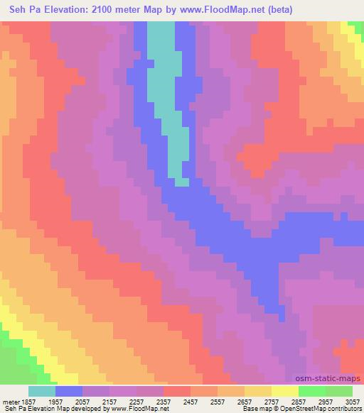 Seh Pa,Afghanistan Elevation Map