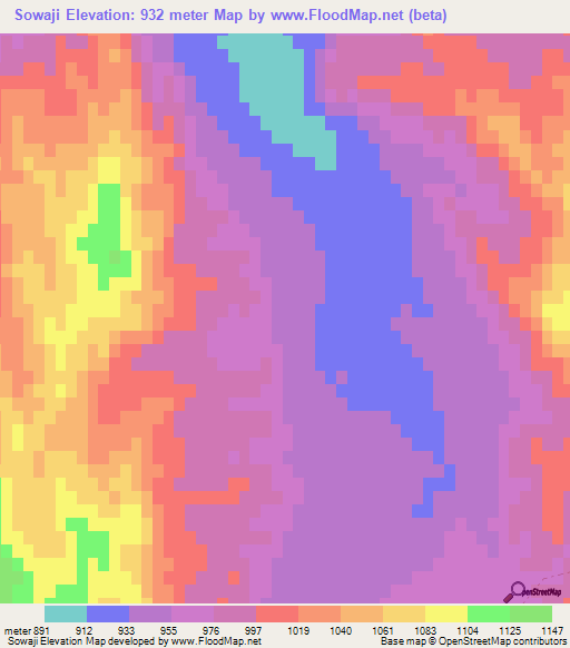 Sowaji,Afghanistan Elevation Map