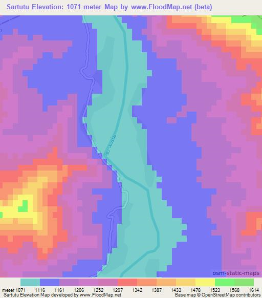 Sartutu,Afghanistan Elevation Map