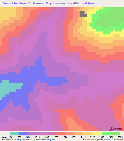 Sami,Afghanistan Elevation Map