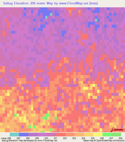 Saltug,Afghanistan Elevation Map