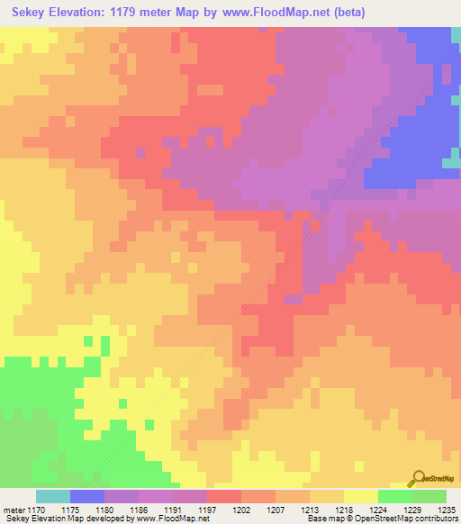 Sekey,Afghanistan Elevation Map