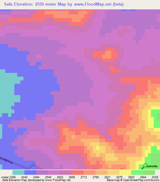 Safa,Afghanistan Elevation Map