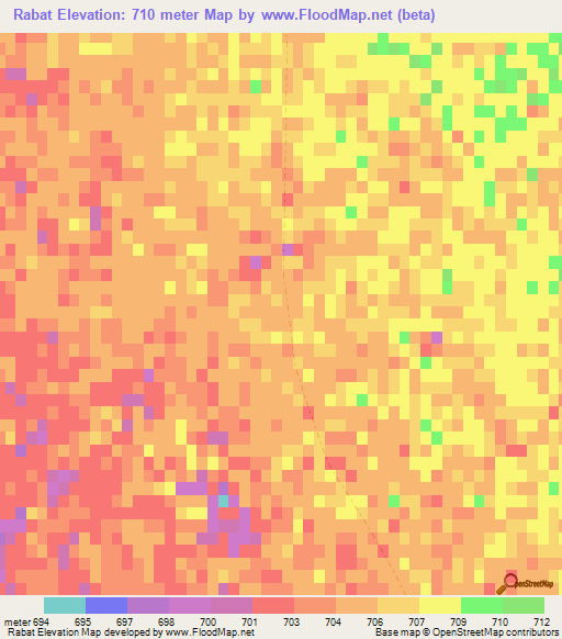 Rabat,Afghanistan Elevation Map