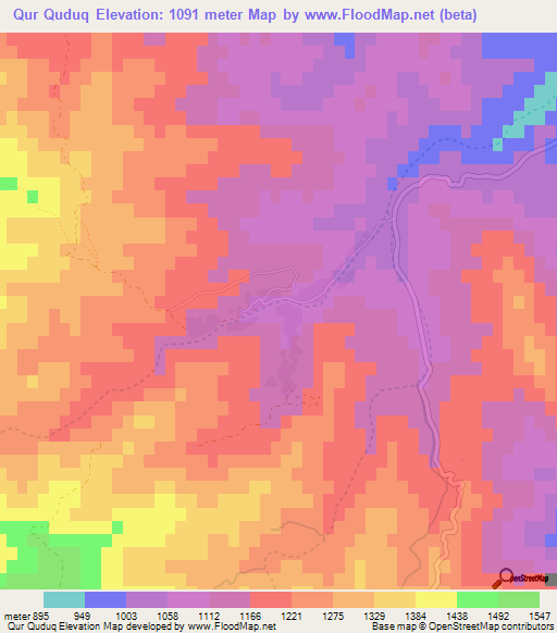Qur Quduq,Afghanistan Elevation Map