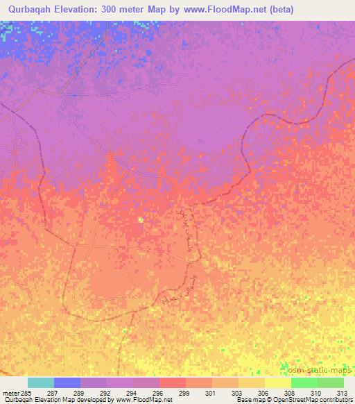 Qurbaqah,Afghanistan Elevation Map