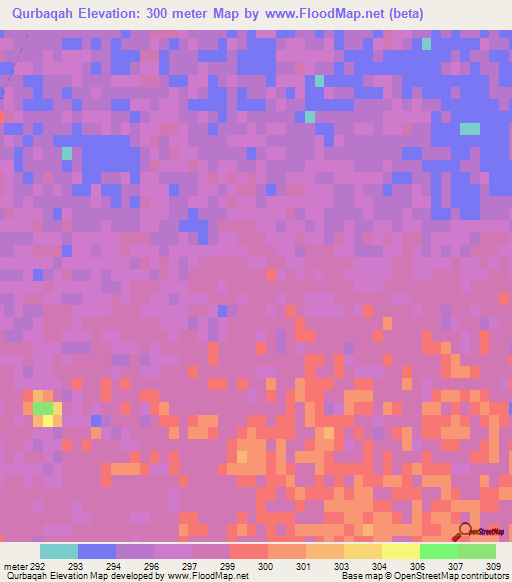 Qurbaqah,Afghanistan Elevation Map