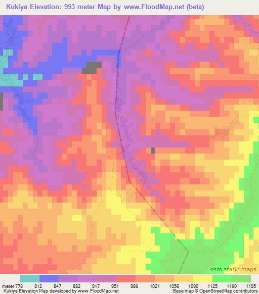 Kukiya,Afghanistan Elevation Map