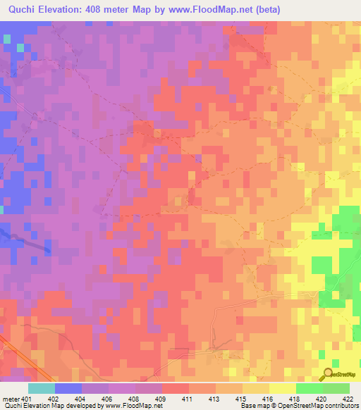 Quchi,Afghanistan Elevation Map