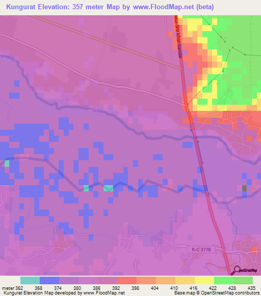 Kungurat,Afghanistan Elevation Map