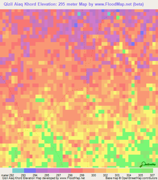 Qizil Aiaq Khord,Afghanistan Elevation Map