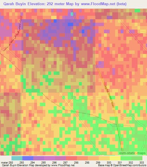 Qarah Buyin,Afghanistan Elevation Map