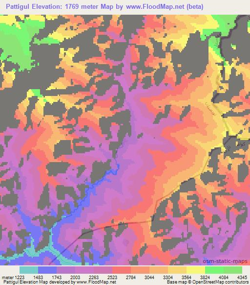 Pattigul,Afghanistan Elevation Map
