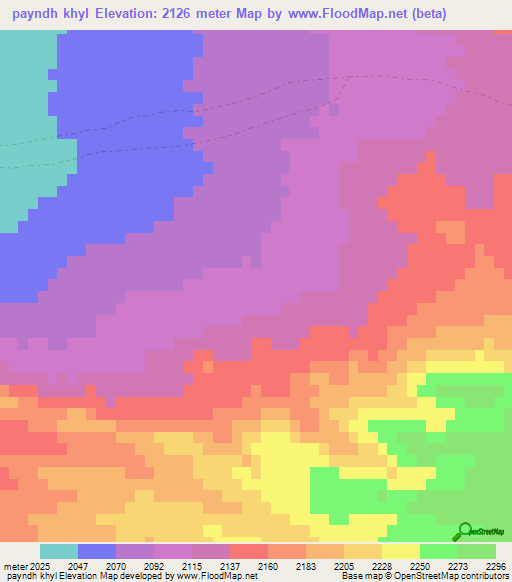 payndh khyl,Afghanistan Elevation Map