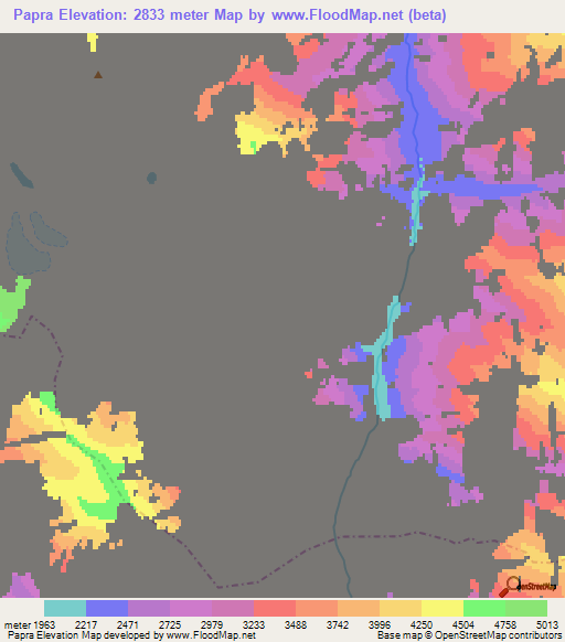 Papra,Afghanistan Elevation Map