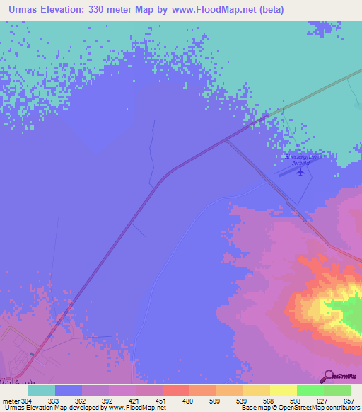 Urmas,Afghanistan Elevation Map