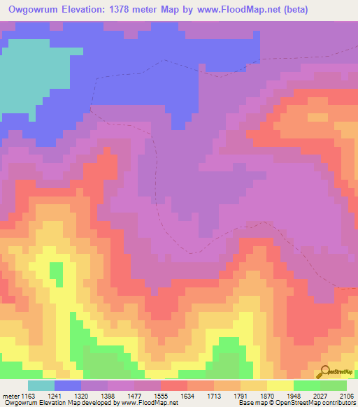 Owgowrum,Afghanistan Elevation Map