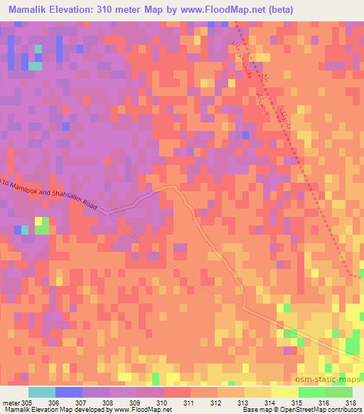 Mamalik,Afghanistan Elevation Map