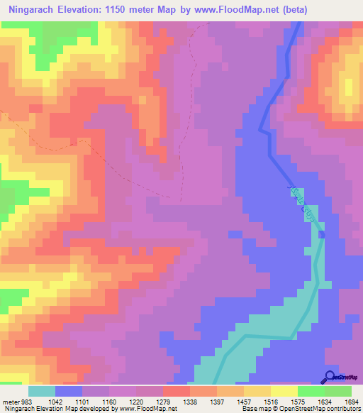 Ningarach,Afghanistan Elevation Map