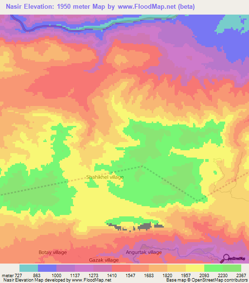 Nasir,Afghanistan Elevation Map