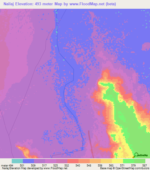 Nailaj,Afghanistan Elevation Map