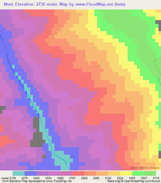 Mum,Afghanistan Elevation Map
