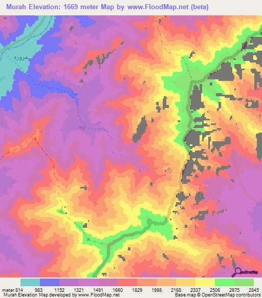 Murah,Afghanistan Elevation Map