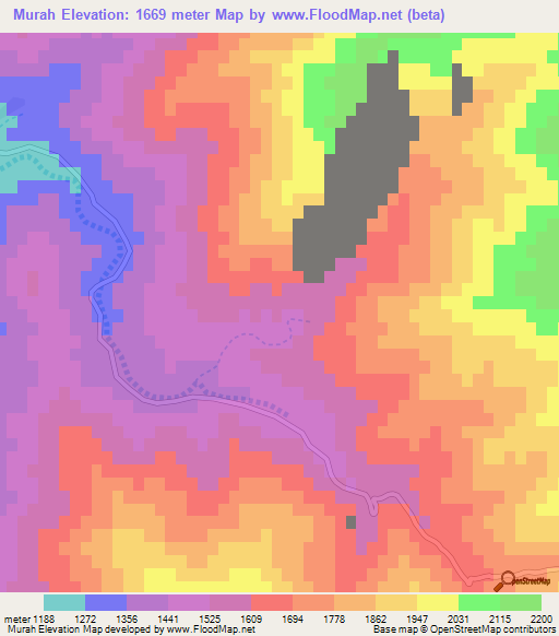 Murah,Afghanistan Elevation Map