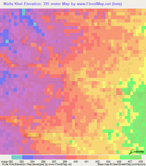 Mulla Khel,Afghanistan Elevation Map