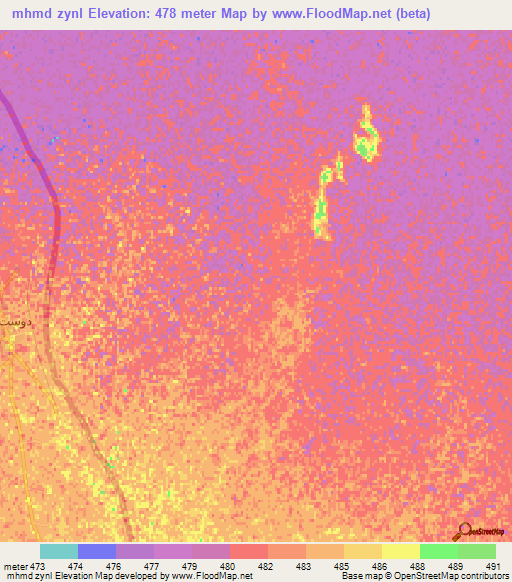 mhmd zynl,Afghanistan Elevation Map
