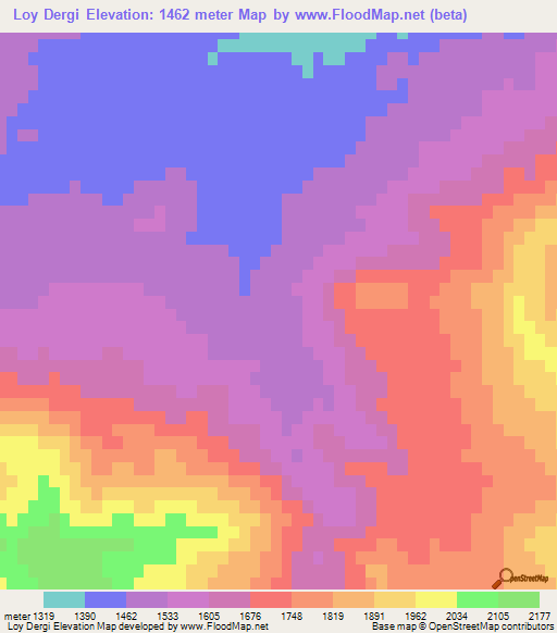 Loy Dergi,Afghanistan Elevation Map