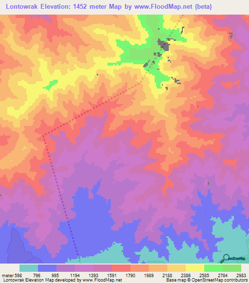 Lontowrak,Afghanistan Elevation Map