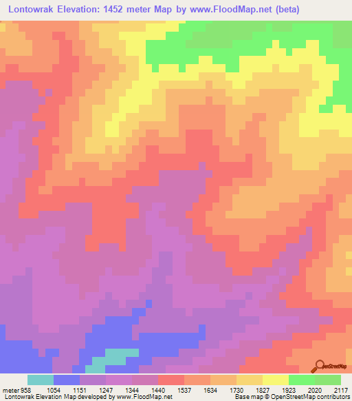 Lontowrak,Afghanistan Elevation Map