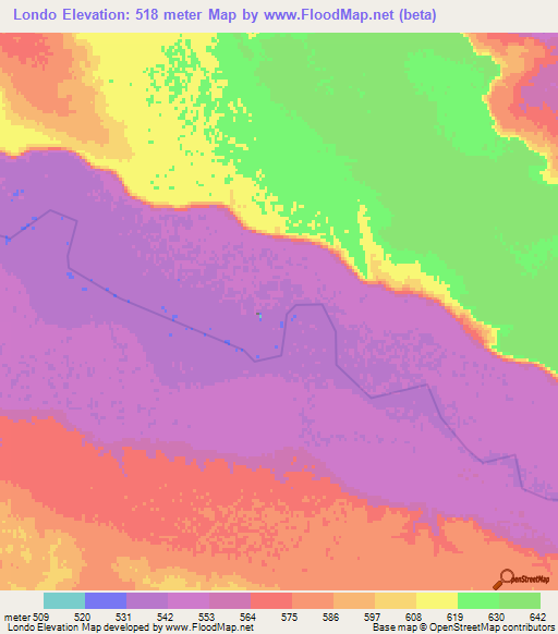 Londo,Afghanistan Elevation Map